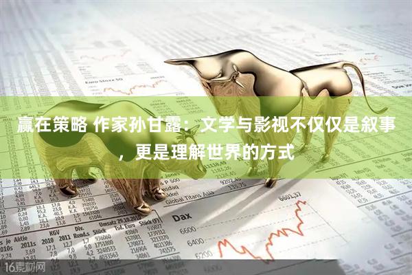 赢在策略 作家孙甘露：文学与影视不仅仅是叙事，更是理解世界的方式